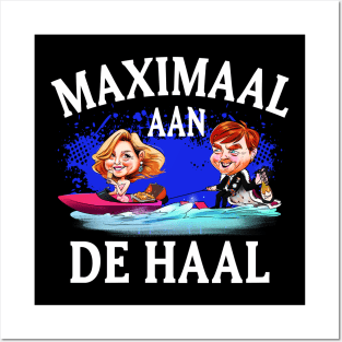 Dutch T-Shirt Willem Alexander & Maxima Funny Cartoon Dutch Text Tee Netherlands Royal Family T Shirt Holland Orange Top Kings Day Outfit Posters and Art